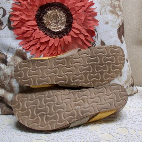 Bos. & Co. Wedge Thong Sandal Yellow Nubuck Leather 9 US 40 EU - Picture 5 of 6